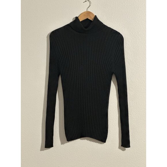 Vintage 80’s Neiman Marcus Women’s Black Ribbed Turtleneck 100% Silk Size Small - Picture 8 of 8